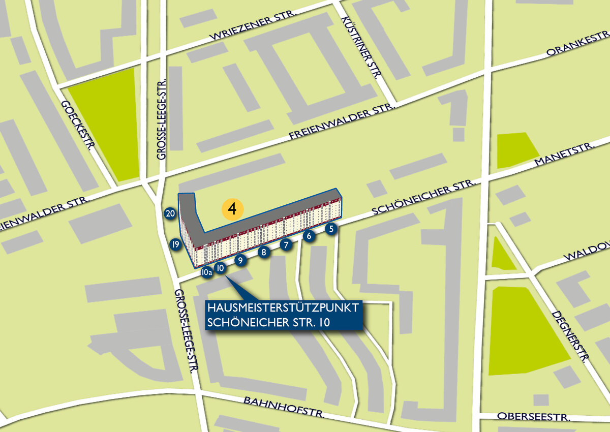 Grafik des Standortes des 4. Wohngebietes